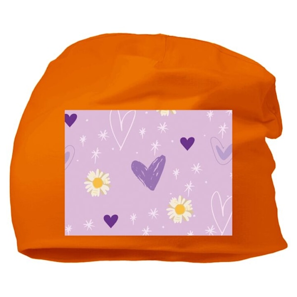 Hue til Voksen | Varm Beanie i Blødt Materiale Blomster Orange one size