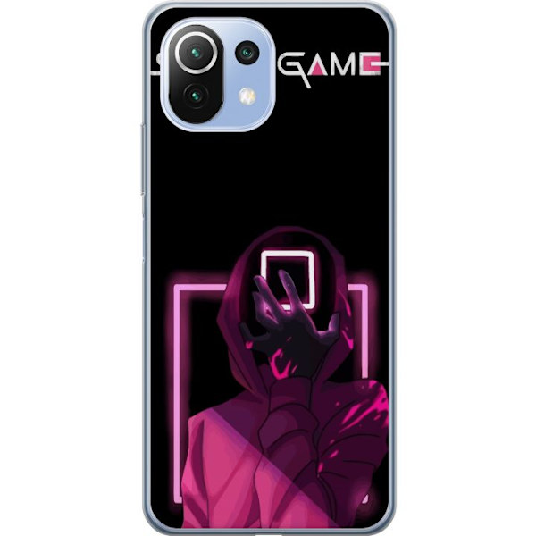 Xiaomi Mi 11 Lite Genomskinligt Skal Squid Game Tema Populär Serie Motiv Grafiskt Ikoniskt Design Asiatisk Popkultur Spänning Drama