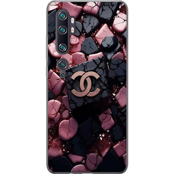 Xiaomi Mi Note 10 Pro Genomskinligt Skal Chanel Black and Pink