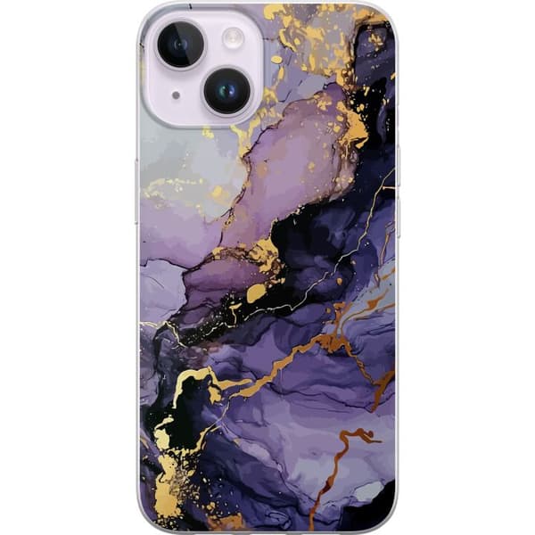 Kompatibelt Mobildeksel til Apple iPhone 14 Lilla Marmor