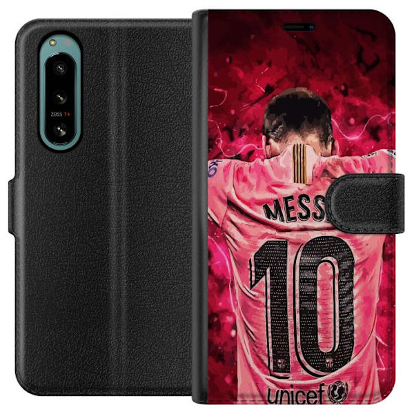 Sony Xperia 5 IV Lompakkokotelo Messi Jalkapallo Barcelona Argentiina Motivoiva Legendaarinen Pelaaja FC Barcelona Numero 10 Urheilu Jalkapallo