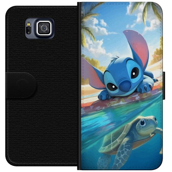Samsung Galaxy Alpha Plånboksfodral Stitch med sköldpadda