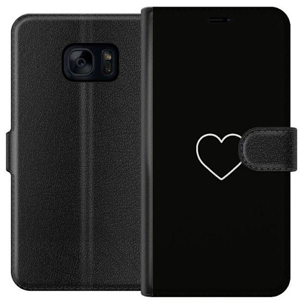Samsung Galaxy S7 Lompakkokotelo Sydän
