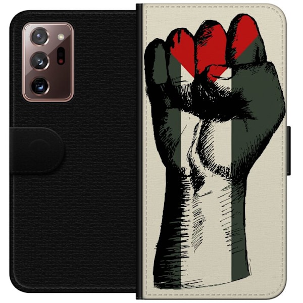Samsung Galaxy Note20 Ultra Plånboksfodral Hand knuten i Palestinas färger – kraftfull symbol för frihetsrörelsen