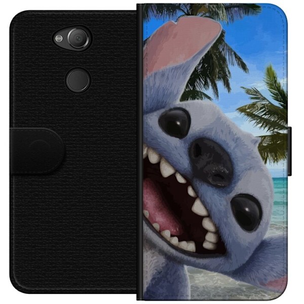 Sony Xperia XA2 Tegnebogsetui Stitch-telefonetaske med palmer i sødt venskabsdesign.