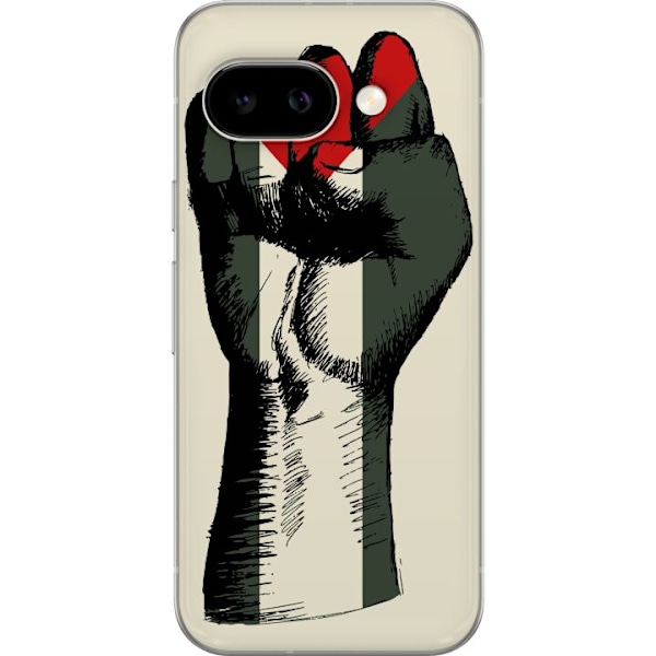 Google Pixel 9a Gennemsigtig cover Hånd bundet i Palæstinas