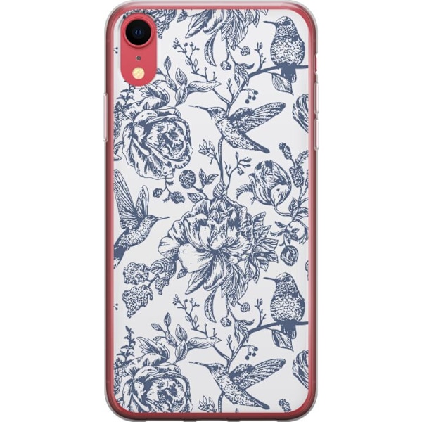 Apple iPhone XR Läpinäkyvä kuori Kukat & Linnut - Romanttin