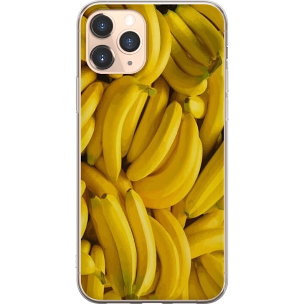 Apple iPhone 11 Pro Genomskinligt Skal Banana Pattern – lekfullt mönster med gula bananer
