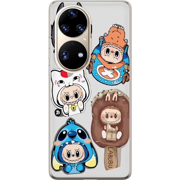 Huawei P50 Pro Läpinäkyvä kuori Labubu hahmokokoelma - Pop