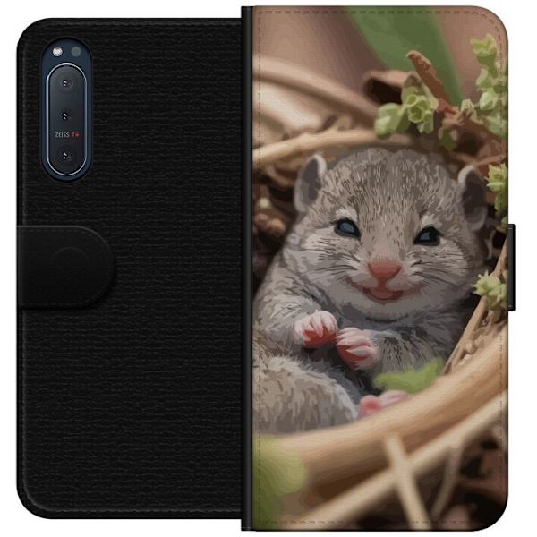 Sony Xperia 5 II Tegnebogsetui Rotte Smilende Dyremotiv By Motiv Urban Grafisk Design Populært Sjovt Motiv Kunstart Stil