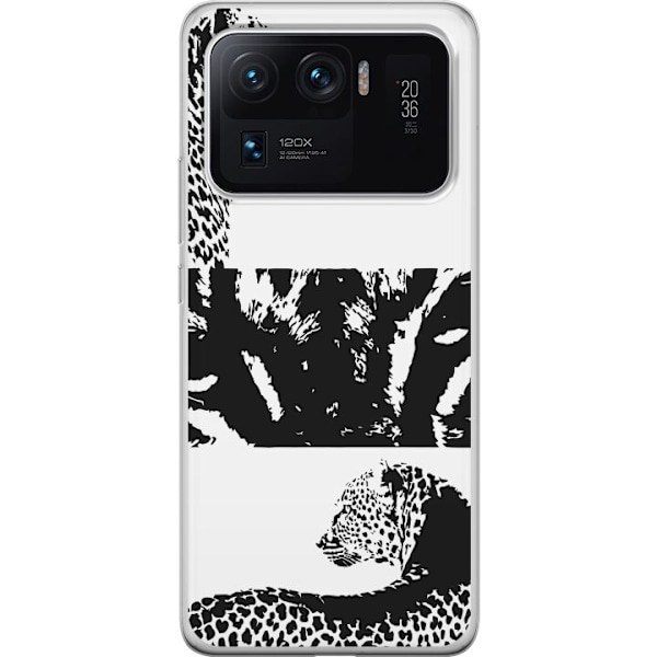 Xiaomi Mi 11 Ultra Genomskinligt Skal Leopard Faces – trendi