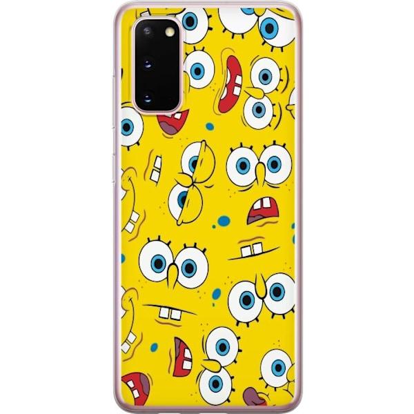 Samsung Galaxy S20 Gennemsigtig cover SvampBob Firkant