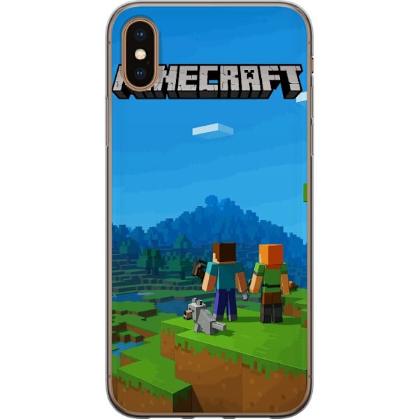 Apple iPhone XS Max Genomskinligt Skal Minecraft Key Art