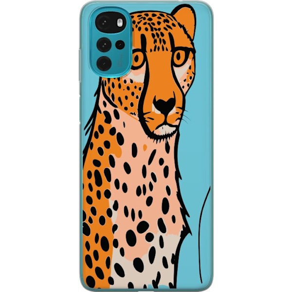 Motorola Moto G22 Gjennomsiktig deksel Overrasket Leopard