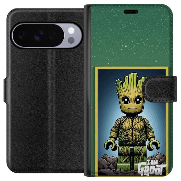 Kompatibel Tegnebogsetui til Google Pixel 10 Pro XL Robot med röda ögon grå