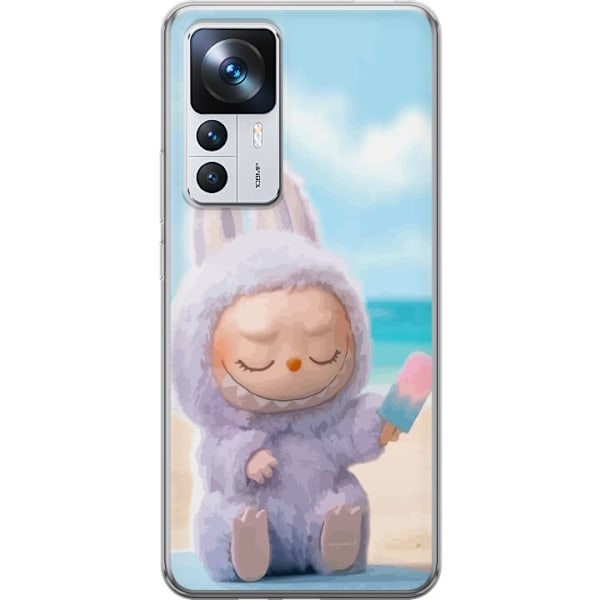 Xiaomi 12T Pro Genomskinligt Skal Labubu Pink Mood – Rosa mo