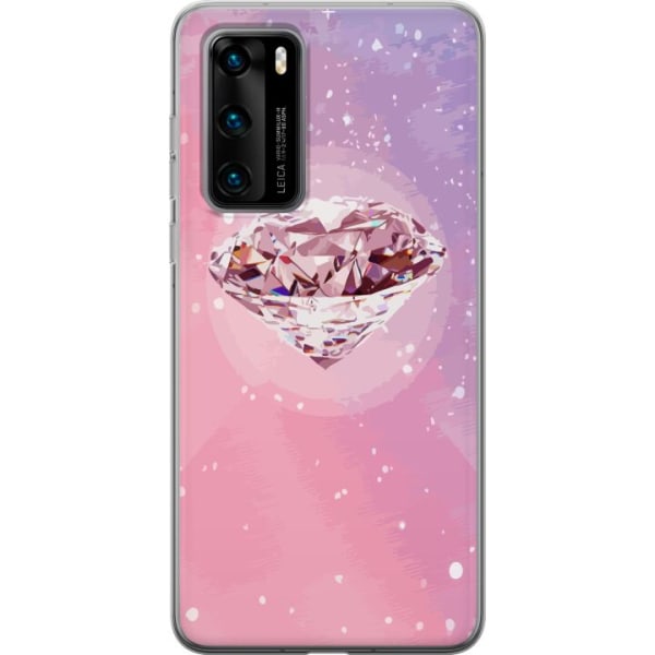 Huawei P40 Gennemsigtig cover Glitter Diamant