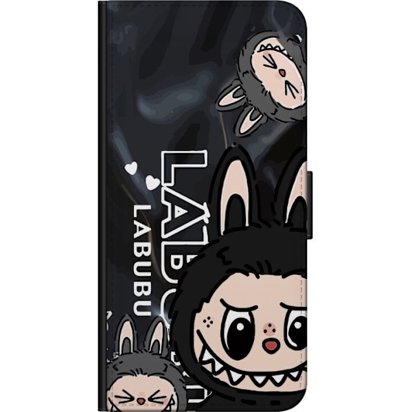 Nokia 2.4 Tegnebogsetui <nl>Labubu Black Energy - Sort mønste