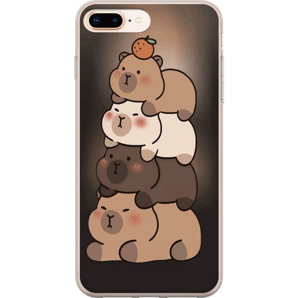 Kompatibel Mobilcover til Apple iPhone 8 Plus Capybara Kawaii Sød Dyrefigur