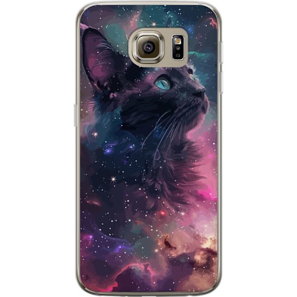 Samsung Galaxy S6 Genomskinligt Skal Katten i Galaxen