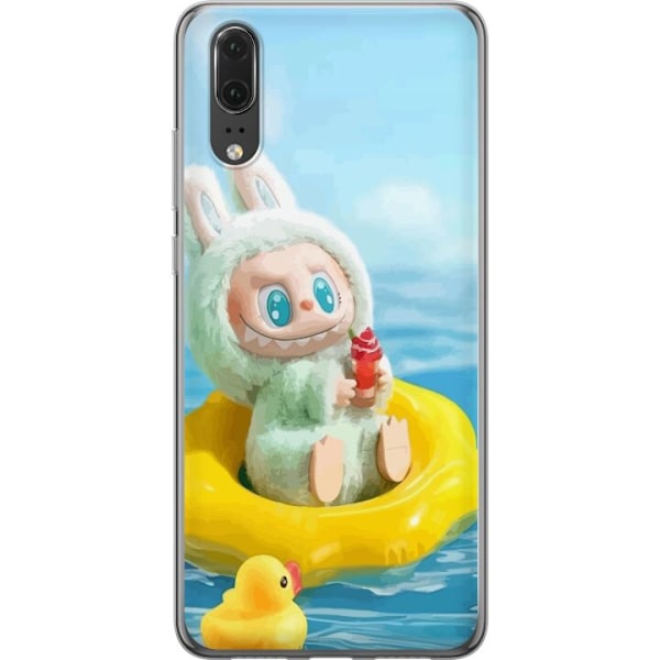 Huawei P20 Gjennomsiktig deksel Labubu Macaron-serien