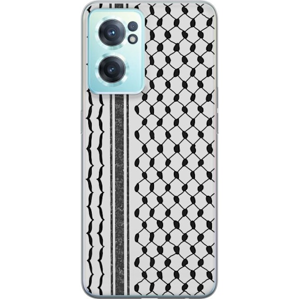 OnePlus Nord CE 2 5G Läpinäkyvä kuori Palestiinalainen kuvio - perinteiseen tyyliin inspiroima keffiyeh-kangas