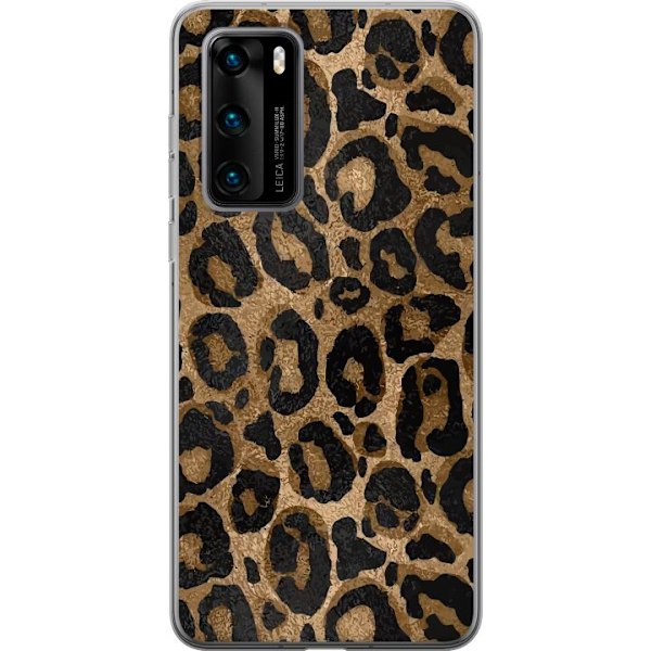 Huawei P40 Gennemsigtig cover Leopard Luxe