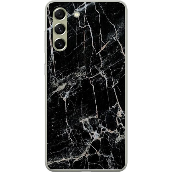 Samsung Galaxy S21 FE 5G Läpinäkyvä kuori Musta marmori