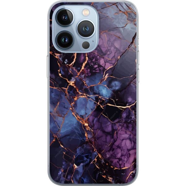 Kompatibel Mobilcover til Apple iPhone 13 Pro Marmor Blå Lilla