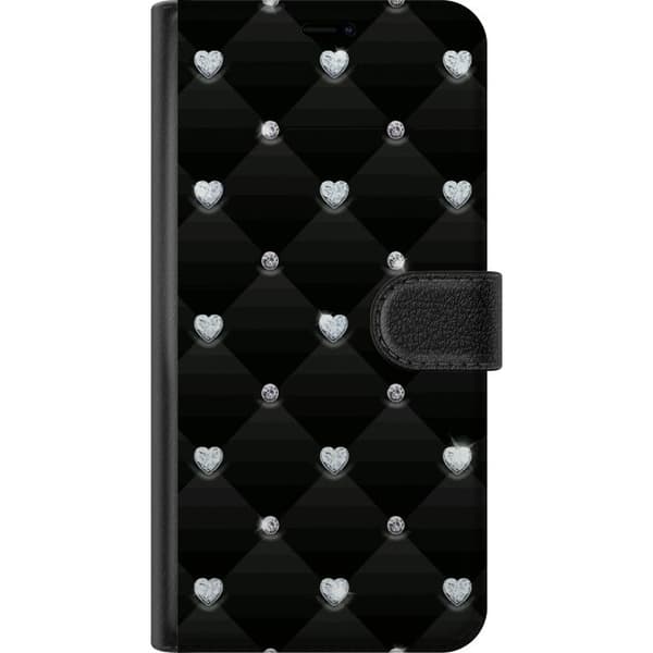 Kompatibel Tegnebogsetui til Samsung Galaxy S21 Ultra 5G Bling Hjerte