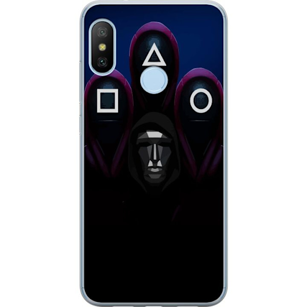 Xiaomi Mi A2 Lite Läpinäkyvä kuori Squid Game Kausi 3 Uudet Ikoni Suosittu Sarja TV Motiivi Aasialainen Draama Trendikäs Graafinen Suunnittelu