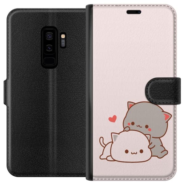 Kompatibel Tegnebogsetui til Samsung Galaxy S9+ Kawaii Kat