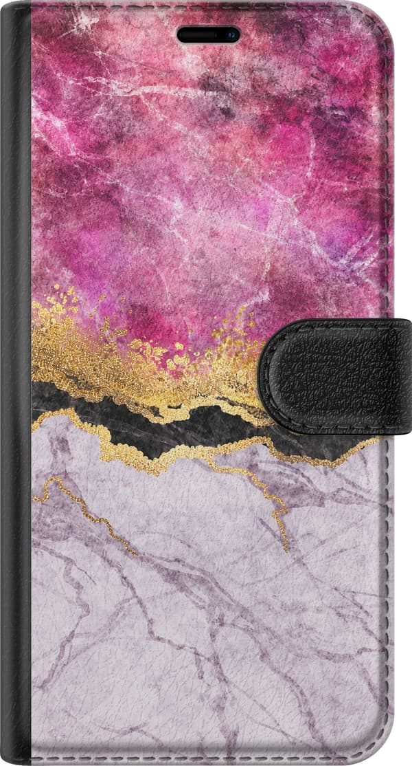 Kompatibelt Lommeboketui til Apple iPhone 11 Pro Rosa marmorgrafikk rosa
