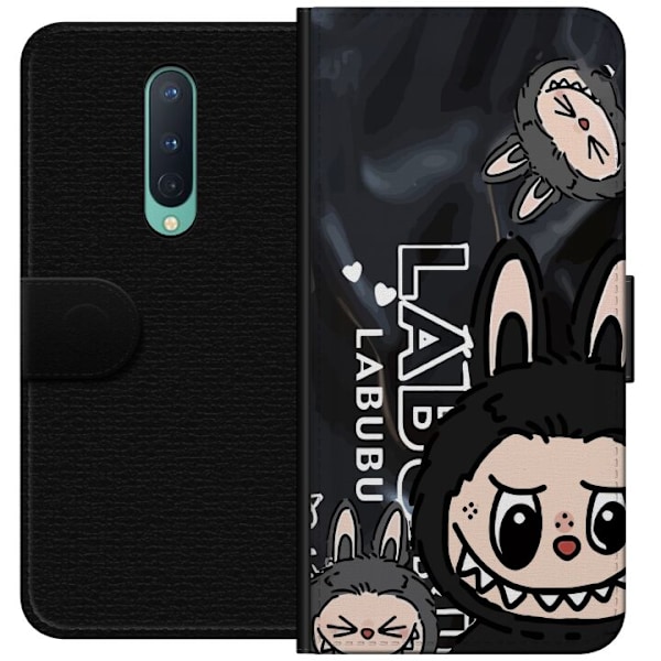 OnePlus 8 Tegnebogsetui <nl>Labubu Black Energy - Sort mønster i gade stil