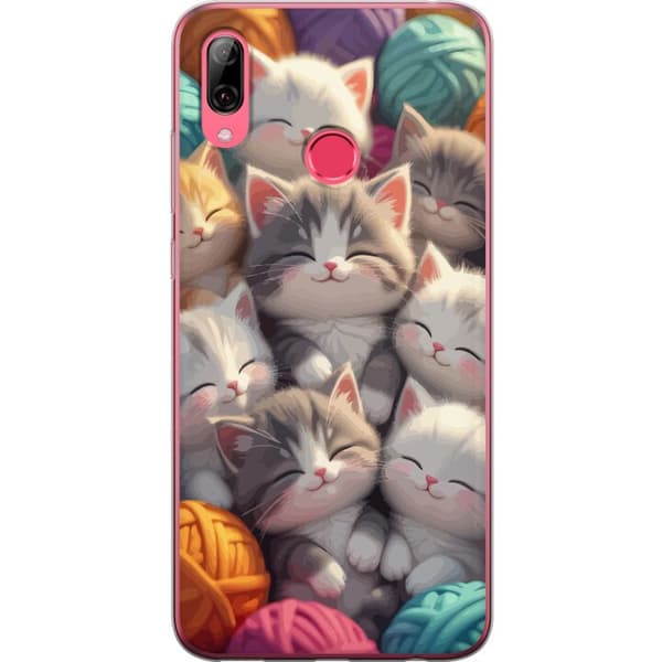Kompatibelt Mobildeksel til Huawei Y7 (2019) Sovande kattungar beige