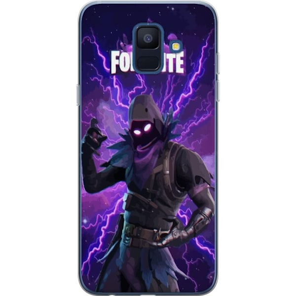 Samsung Galaxy A6 (2018) Genomskinligt Skal Fortnite Raven – Mörk Stridsikon från Battle Royale