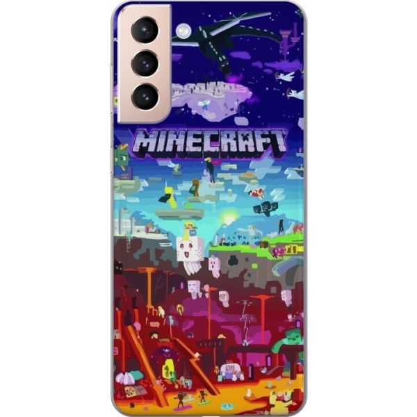 Samsung Galaxy S21 Gjennomsiktig deksel Minecraft