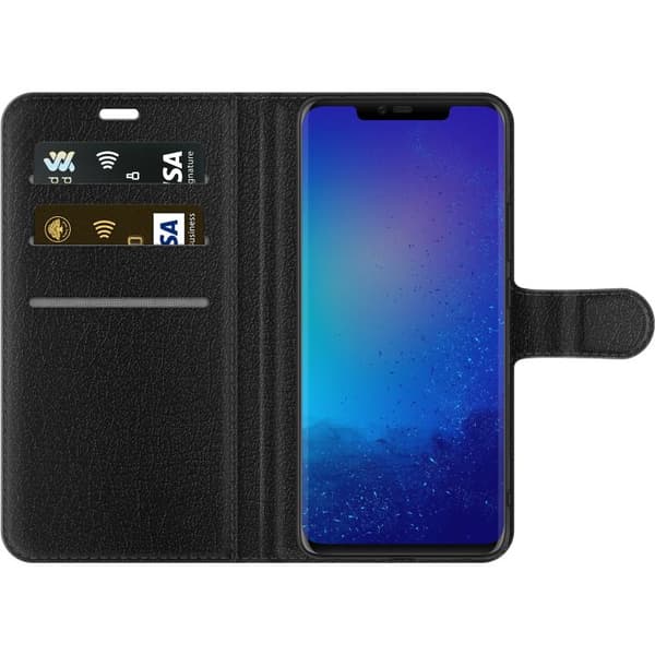 Kompatibelt Lommeboketui til Huawei Mate 20 Pro Gullig Pikachu EX samlebilde med regnbueeffekter gull
