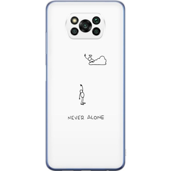 Xiaomi Poco X3 Pro Läpinäkyvä kuori Ei koskaan yksin