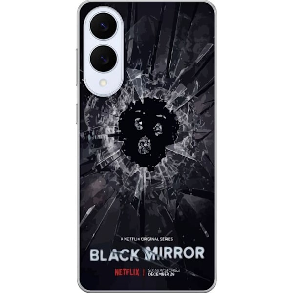 Samsung Galaxy S25 Edge Läpinäkyvä kuori Black Mirror Sci-Fi Netflix -sarja Dystopia Teknologia Cyberpunk Synkkä TV Videopeli Teema