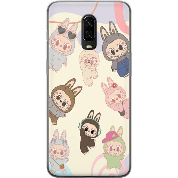OnePlus 6T Läpinäkyvä kuori Labubu Pop Mart Kokoelma Motiivi Figuuri Kokoelma Suunnittelu Suosittu Taidelelu Pop Mart Luova Graafinen