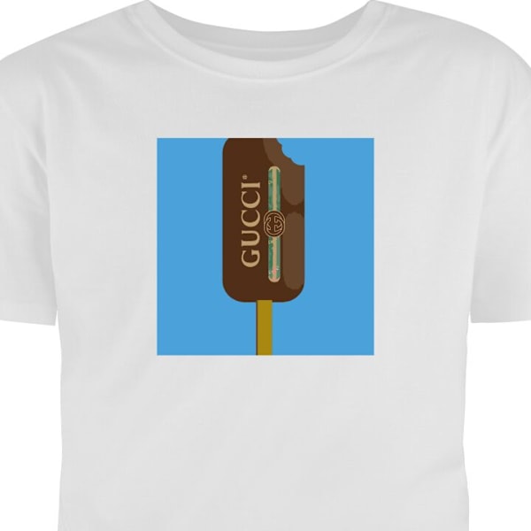 T-shirt til Voksen | Klassisk Voksen T-shirt Gucci Glass hvid XXL