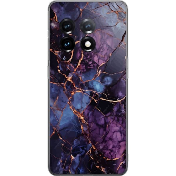 Kompatibelt Mobildeksel til OnePlus 11R Marmor Blå Lilla