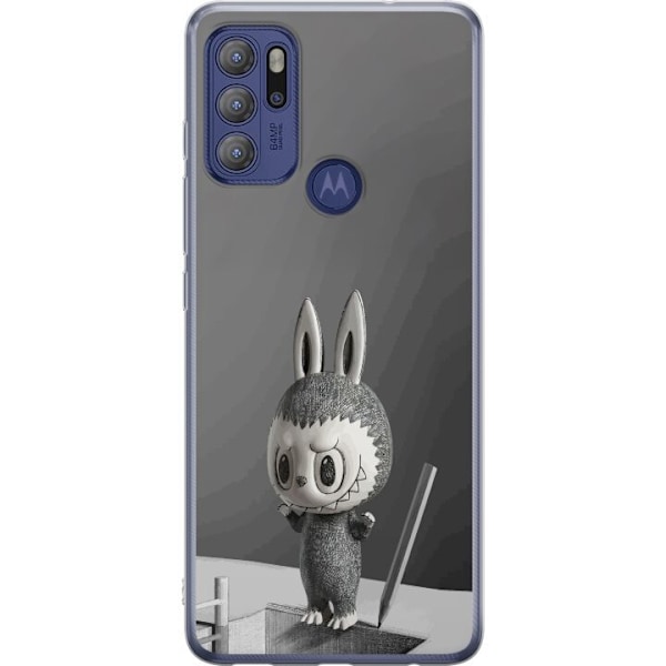 Motorola Moto G60S Läpinäkyvä kuori Pop Mart MEGA LABUBU LABUBU Sketch 1000%