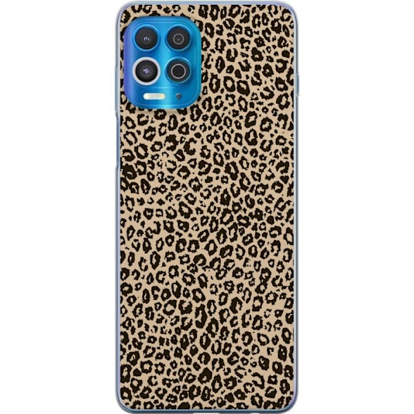 Motorola Edge S Genomskinligt Skal Leopard Mönster