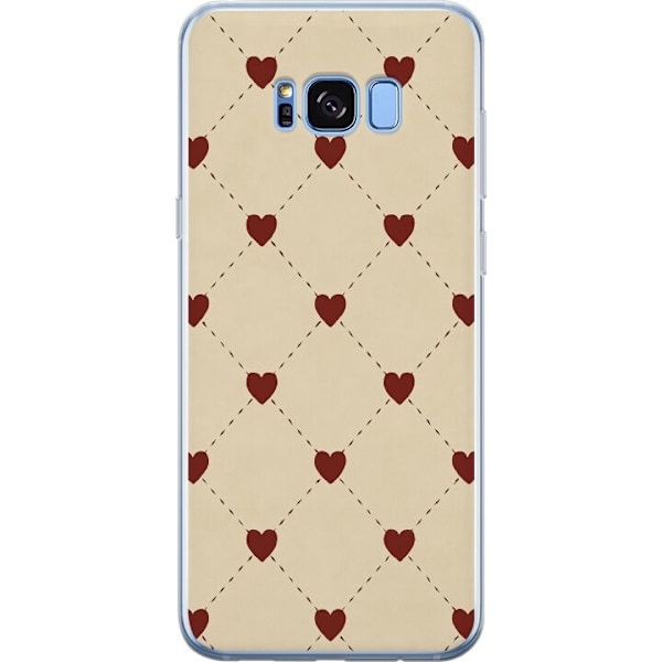 Samsung Galaxy S8+ Genomskinligt Skal Heart Grid