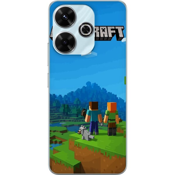 Xiaomi Redmi 13 Genomskinligt Skal Minecraft Key Art