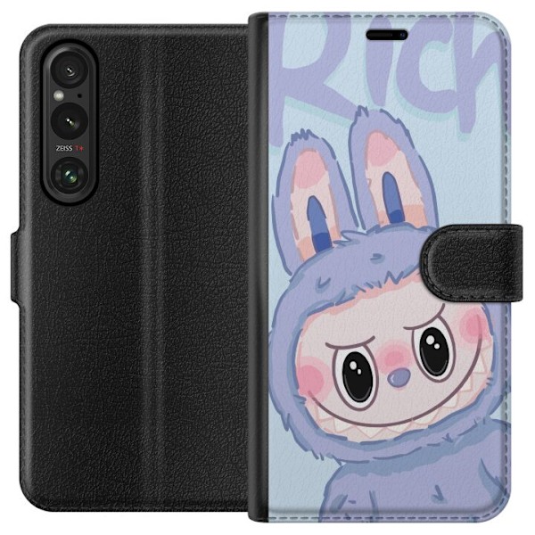 Sony Xperia 1 VI Tegnebogsetui Blå Kanin Labubu