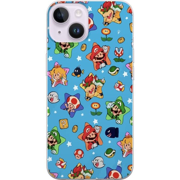 Kompatibelt Mobilskal till Apple iPhone 15 Plus Nintendo Mario Mönster Switch Spel