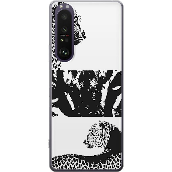 Sony Xperia 1 III Läpinäkyvä kuori Leopard Faces